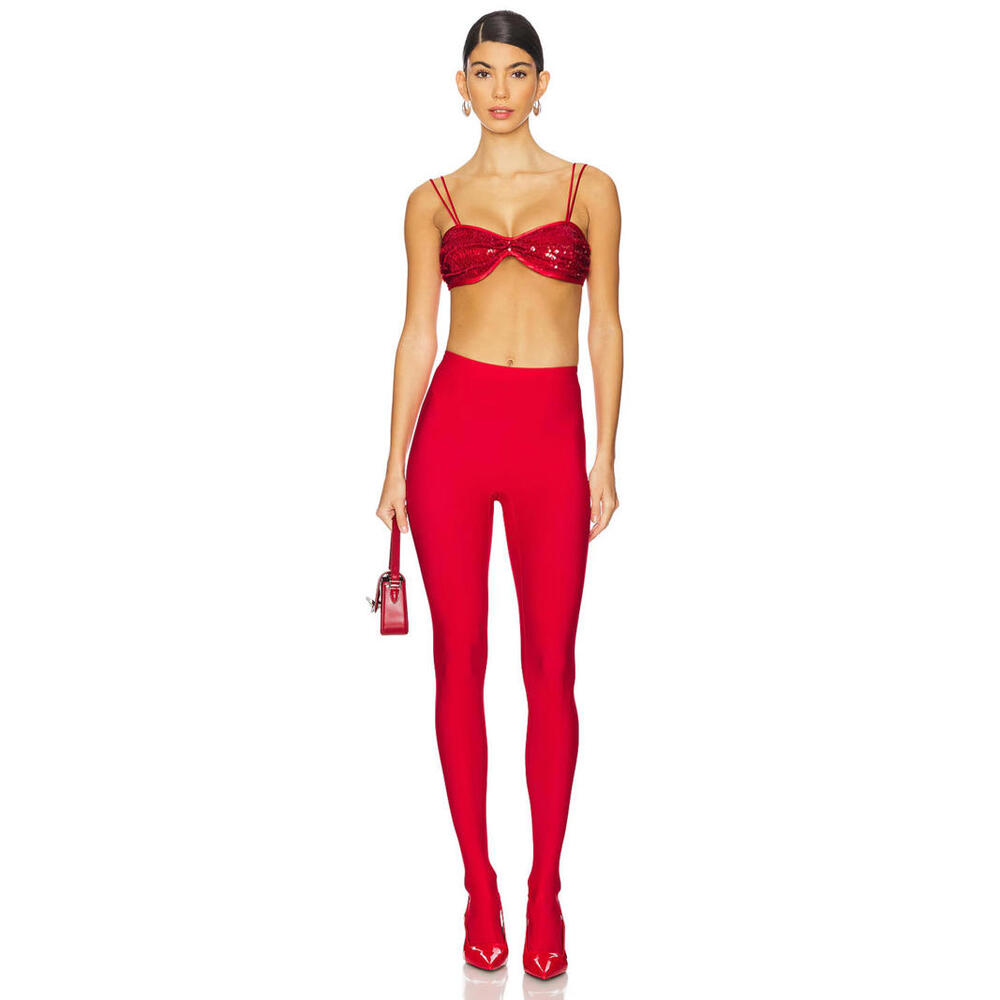 CULTNAKED Skin Leggings red footed design size XXS $160msrp